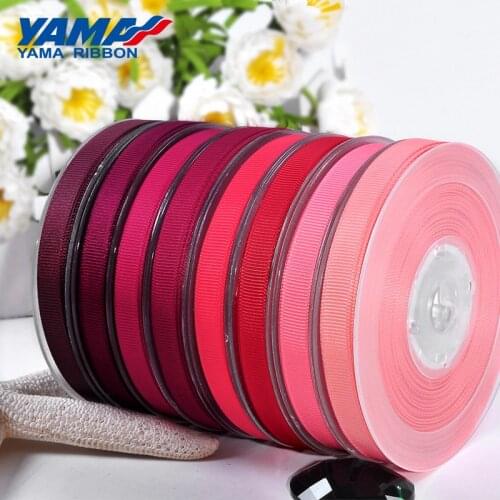 YAMA 25 28 32 38 mm 100yards/lot Red Pink Ribbons Grosgrain Ribbon for Craft Diy Dress Accessory House Wedding Decoration