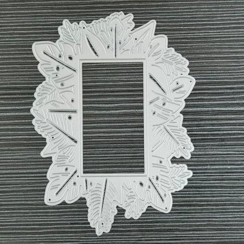 Leaf Frame Cutting Dies Metal Stencil Scrapbooking Album Embossing Card Decorative Card Making Window Leavs Dies