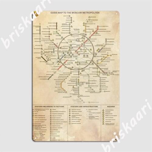 Metro 2033 Metal Signs Customize Poster Club Bar Club Tin sign Posters