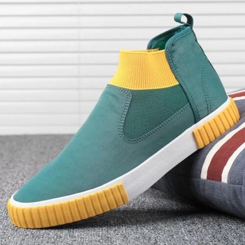 Spring and Autumn Mens Canvas Shoes Breathable Mixed Colors Mens Casual Shoes Waterproof Male Flat Shoes