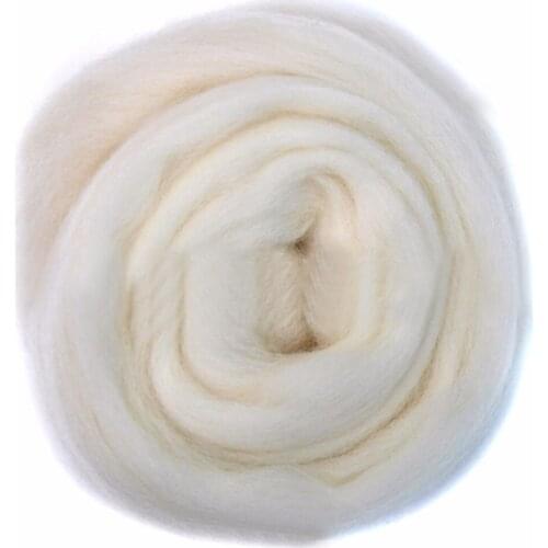 New 100% Shetland Natural Cream White 100g Wool Roving / Felting Needle Felting