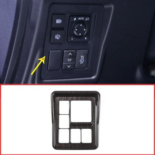 Black Wood Grain For Toyota Land Cruiser Prado FJ150 150 2010-2017 ABS Side Rearview Mirror Adjustment Frame Cover Trim