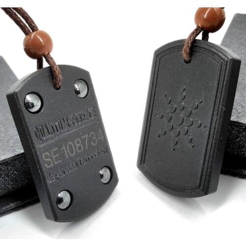 Volcanic Rocks Pendant Necklace Anti EMF Radiation Protection Pendant Energy Scalar Quantum Bio Science Negative Ions