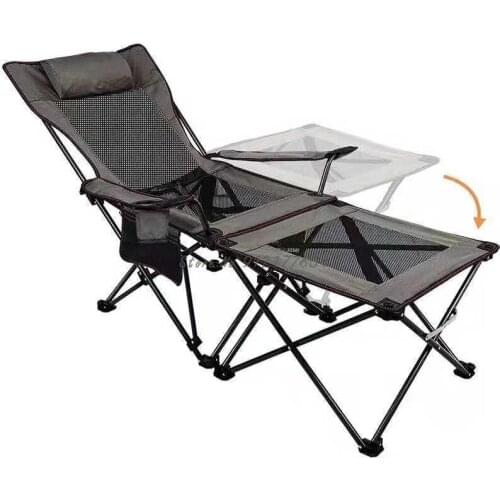 Outdoor Folding Reclining Chair Multifunctional Back Beach Fishing Outdoor Leisure Stool Portable Ultra Light Lunch Break Couch