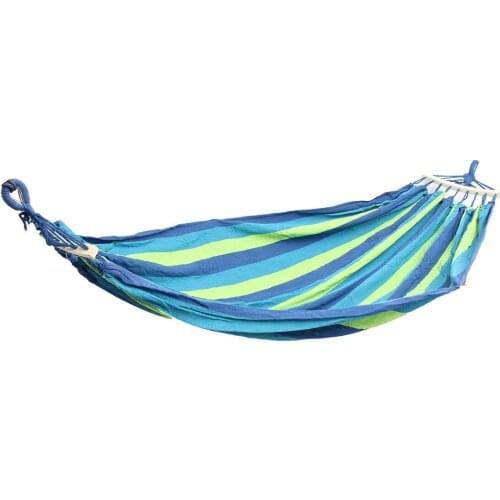 Portable Double Hammock Green Fabric Hanging Swinging Outdoor Camping Hanging Bed 280*150cm