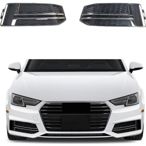 Chrome Left Right Fog Light Grille For AUDI S4 A4 S-Line B9 2017-2018 No Hole 8W0 807 681 L 8W0 807 682 L/K/H/G/F
