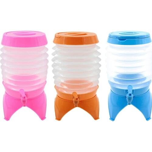 5.5L Collapsible Water Carrier Storage Container with Tap Outdoor Camping Hiking