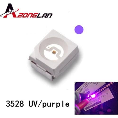 SMD led diode free shipping 50pcs 3528/1210 purple/uv smd/smt plcc-2 high quality ultra bright light-emitting diodes