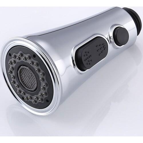 ABS plastic 2-Function Pull Out Spray Head Replacement Part Kitchen Sink Faucet Head Polished Chrome