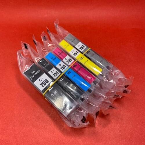 YOTAT 6pcs Compatible ink cartridge PGI-750XL PGI750 PGI-750 CLI-751 for Canon PIXMA MG6370 printer