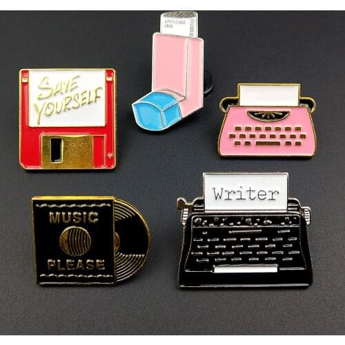 Funny Classic Enamel Pins Brooches Badges Bags Kids Metal Pin Gifts For Friends Jewelry Brooch DIY For Clothes Backpack