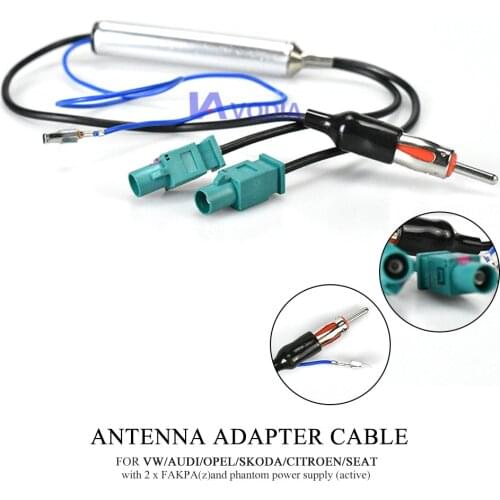13-009 ISO Aerial Antenna Adapter Cable for AUDI for SEAT for SKODA for VOLKSWAGEN for BMW Adaptor Plug