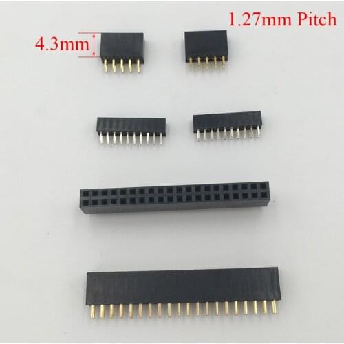2*30 2x30 2*40 2x40 2*50 2x50 Pin 60P 80P 100P 1.27mm Pitch 4.3mm Height Female Connector Double Row Straight Pin Header Strip