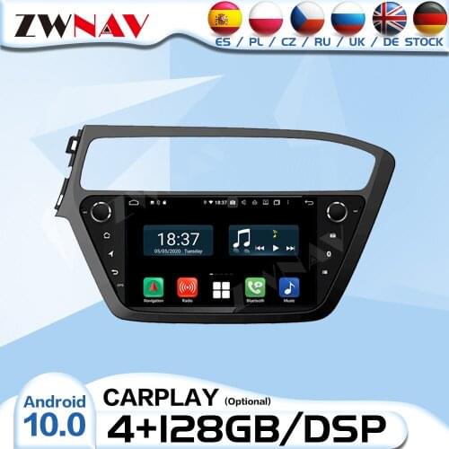 2 Din Android 10 Radio Receiver For Hyundai I20 2014 2015 2016 2017 2018 Audio Stereo Video Player GPS Navi Multimedia Head Unit