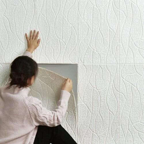 3d Wall Stickers Ceiling Bedroom Living Room Decoration TV Background Wall Decor Self-adhesive Wallpaper Soft Bag Sticker