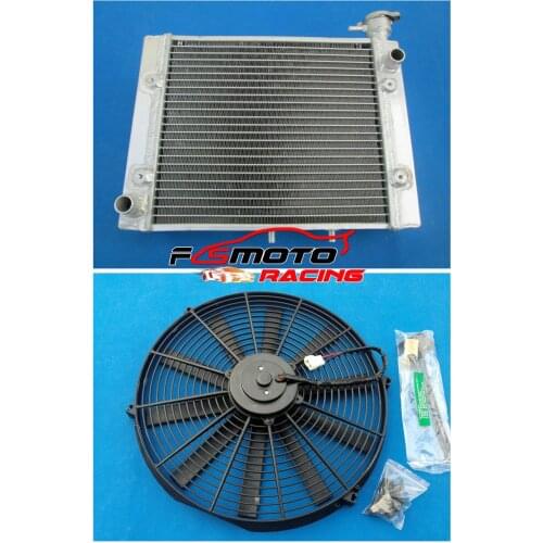 For CAN-AM Outlander 500/650/800 2006-2014 4x4 XT HO EFI CANAM CAN AM 06 07 08 09 10 11 12 13 ATV Aluminum Radiator + FAN