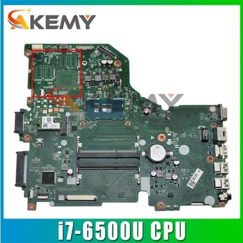 For ACER Aspire V3-575G F5-572 E5-574G Laptop Motherboard Com CPU DA0ZRWMB6G0 i7-6500U NBG3711001 100% Test Ok Mainboard