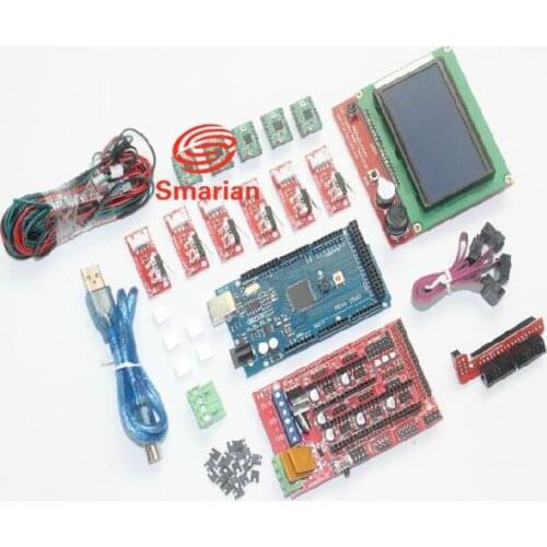 Official smarian 3D Printer Kit for Arduino Mega 2560 R3 + RAMPS 1.4 Controller + LCD 12864 + 6 Limit Switch Endstop + 5 A4988