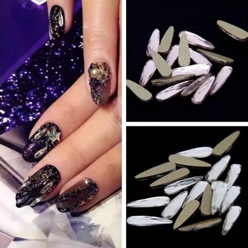 Many Colors Long Water Drop Flatback Glass Stones For Glue On Nails Art Decoration Stickers Glitter Strass Crystals Chatons DIY