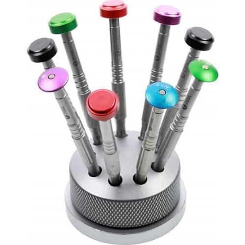 2UUL Multifunctional Mobile Phone Repair Tool Screwdriver Holder Rotating Base 9 Hole Screwdriver Set Tweezer Storage Rack