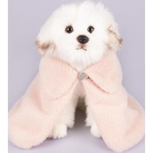 Soft Pet Cape Buckle Closure Keeping Warmth Skin Friendly Dogs Cloak Coat Pet Small Animals Dogs Cats Supplies Winter Clothes