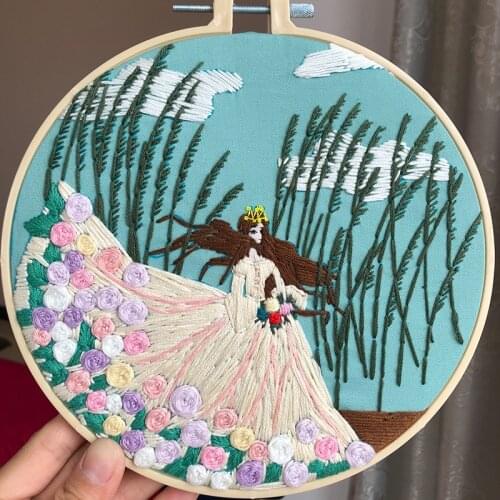 3D Embroidery Material Package Beginner DIY Embroidery Kit Cross-stitch Sewing Tools Bordados Decoration Paintings Living Room