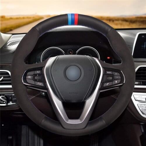 DIY Anti-Slip Wear-Resistant Steering Wheel Cover For BMW G20 G30 G31 G32 X3 G01 X4 G02 X5 G05 X7 G07 Z4 Car Interior Decoration