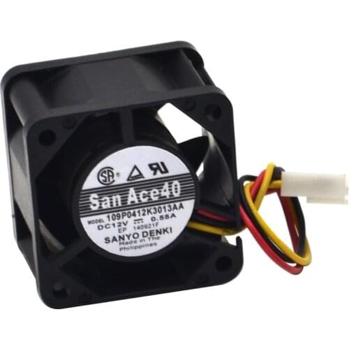 New 4cm 1U server cooling fan 4028 40mm 12V 0.55A 109P0412K3013 40*40*28mm