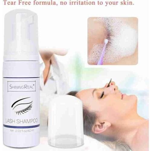 Grafting Eyelash Cleansing Mousse Foam Eye Lash Extensions Glue Puff Clean Bubble Makeup Mousse Shampoo Cleaner M0E8