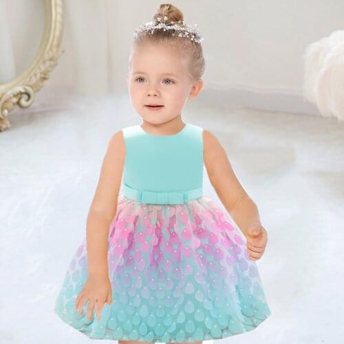 PLBBFZ Christening For Baby Girls Princess Birthday First Holy Communion Evening Girl Baby Dresses 1 2 Years Infant L1925XZ