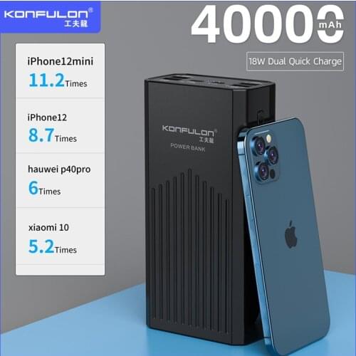 Powerbank 40000 mah QC3.0 18W 40000 Mah Power Bank 12V External Battery For Laptop/Notebook Power Bank For Xiaomi Samsung