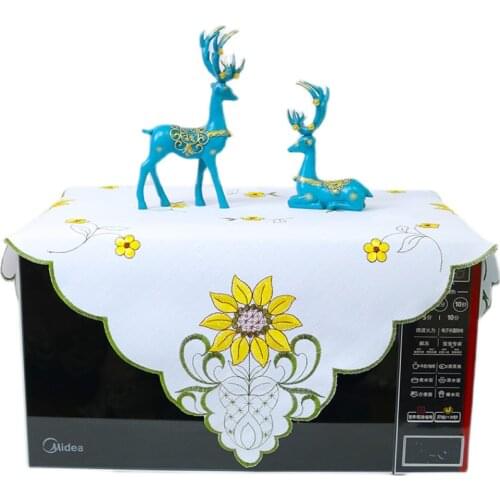 Modern embroidery table place mat cloth glass placemat pot Cup mug holder dining coaster drink doily Christmas Felt pad kitchen