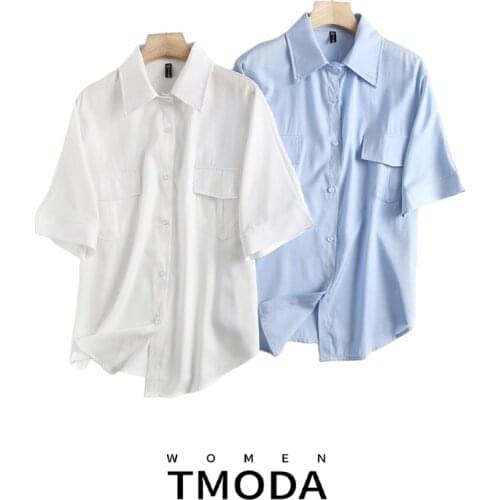 T MODA Women's Blue Shirts