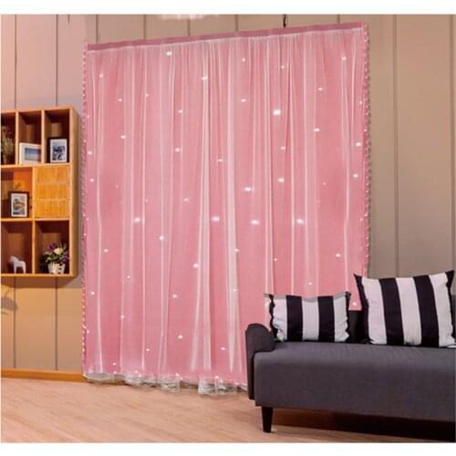 Tulle Curtains in the living room pink curtains for room hall Tulle for windows home decoration home interior Garland curtain