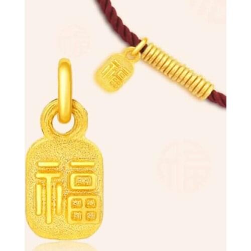 Solid 24K Yellow Gold Bracelet Women 999 Gold FU Bracelet