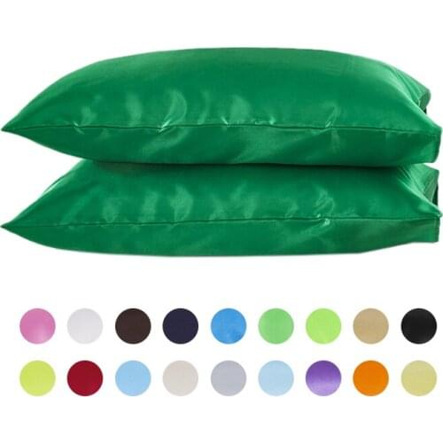 1 /2 pcs Soft Cool Solid Pillowcase Envelope Pillow Cover Twin Queen King Size Pillowcase for Bed Throw Pillow Drop Shopping