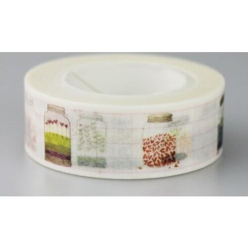 1.5cm Wishing bottle adhesive Tape for Scrapbooking DIY Craft Sticky Deco Masking Japanese Paper Washi Tape