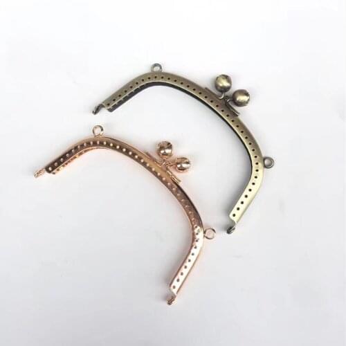 12.5cm length smooth surface rose buckle DIY coin bag metal clasp women purse frame 10pcs/lot