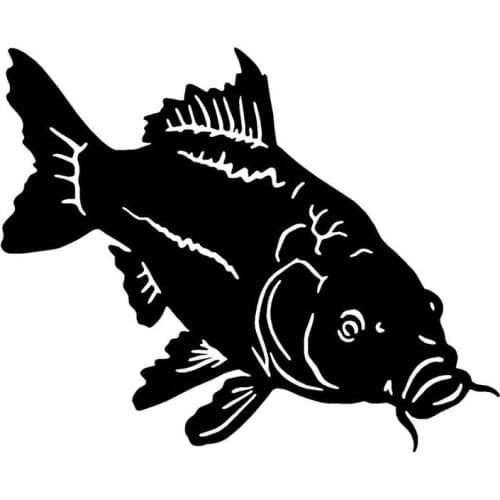 18.8*15.2CM Carp Vinyl Fish Decal Fashion Animal Car Window Body Decorative Stickers Car Styling Accessories C6-0696