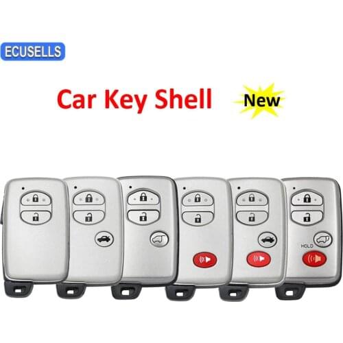 2/2+1/3/3+1 Button Remote Smart Key Shell Case Housing for Toyota 4Runner Venza Prado Avalon Camry Land Cruiser with Uncut Blade