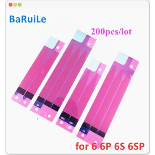 BaRuiLe 200pcs Battery Adhesive Sticker for iPhone 6 6S Plus 7 7P 3M Double Tape Pull Trip Grue for iPhone 8 X 8P 5S 5C 6P