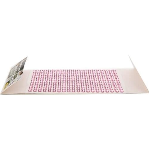 260Pcs/set 6mm Dot Say It In Crystals Rhinestones Pink Silver Styling Accessories Beauty Car DIY Decal Decor Stickers