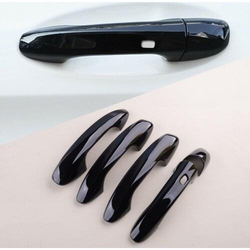 5Pcs Car Exterior Door Handle Cover Trim Frame Decor Fit For Mercedes Benz C E GLC Class W205 X253 W213 2016 2017 2018 2019 LHD