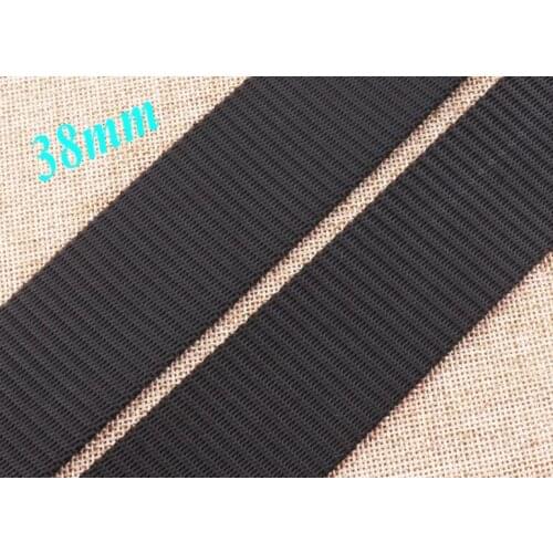 5 YARDS Black38MM Nylon Webbing Strap Tote Handle Dog Collar Belting Bag Webbing Upholstery Pet Collars Leash