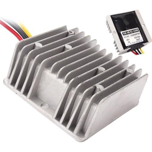 Car Power Converter DC 48V To 12V 10A 120W Chip overheating protection