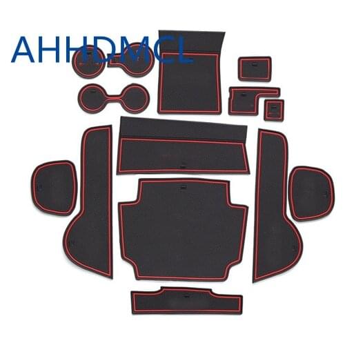 Car Anti-Dirty Pad Door Groove Gate Slot Cup Armrest Storage Pad Anti-Slip Mat For Sharan
