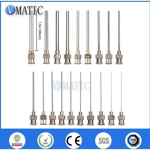 Free Shipping 19Pcs Quality 8G-27G Stainless Steel Needle 1-1/2 Inch