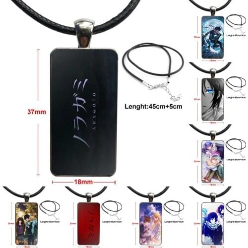 For Child Yaboku Kazuma Noragami Anime Mobile Fashion Glass Cabochon Pendant Rectangle Necklace Choker Necklace Jewelry
