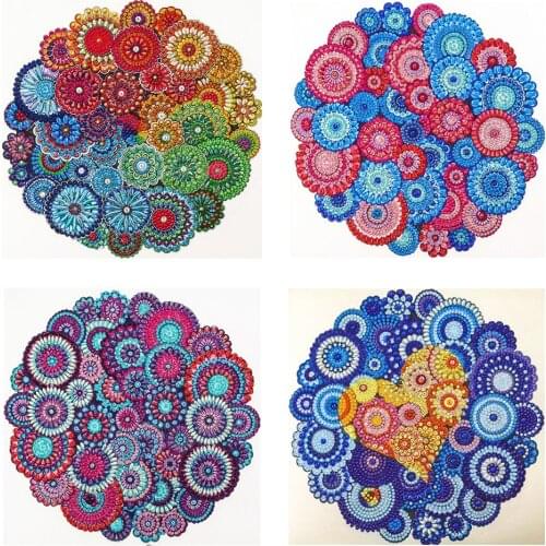 Partial Special Shape Drill Diamond Painting Mandala Series Creative Hobby Crafts Home Decoration Gift Hanging Painting 30x30cm