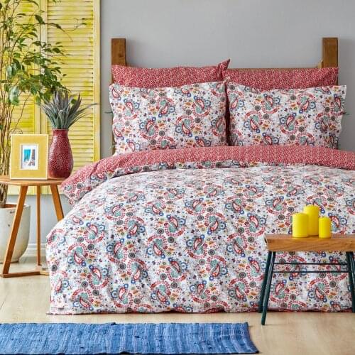 Double Face Bedding French Duvet Cover Set 4 Pcs 100% English Cotton Bed Sheet Pillow Case Comfortable Floral Pattern Almohada